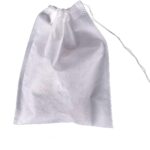 TamBee 8" x 10" Tea Bags DIY Disposable Bag Reusable Tea Bags for Loose Tea Empty Drawstring Seal String Bag Non Woven for Coffee Cook Bath Desiccant 100 Pcs