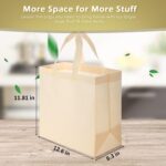 Vincreem 30 Pcs Reusable Tote Bag Bulk Non Woven Grocery Bag with Handle Blank Foldable Shopping for Groceries Shop Retail - Image 3